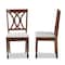 Baxton Studio Augustine Grey Upholstered and Walnut Wood 2-Piece Dining Chair Set 165-10548 - alternate 6